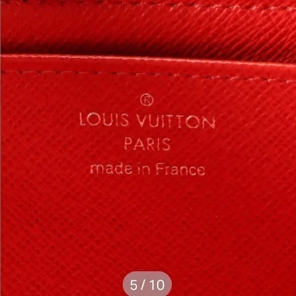 Louis Vuitton red twist long wallet. - Picture 5 of 10